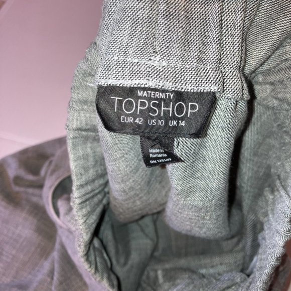 Topshop Maternity Lightweight Grey Joggers Womens Size 10 - Picture 13 of 15